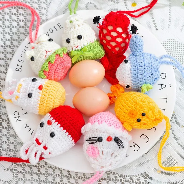 Set of Cute and Colorful Easter Egg and Pocket