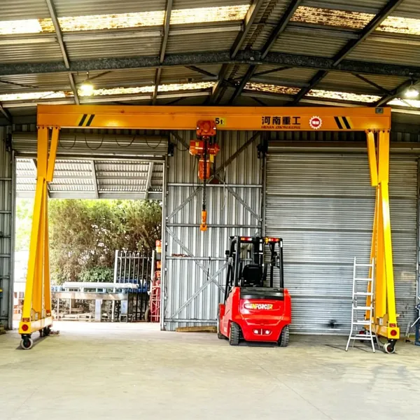 Portable Gantry Crane 3 5 6 10 Ton With 10m Lifting Height and Electric Hoist for Workshop 1 Year Warranty photo-3