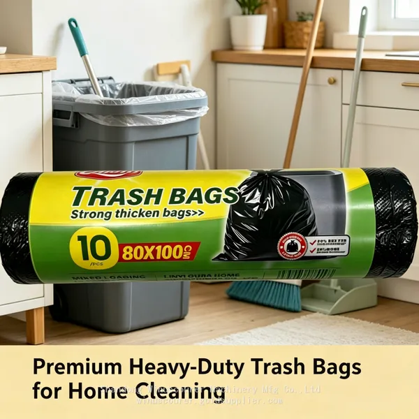 Extra Strong Drawstring Garbage Bags Odor Control Thicken Trash Bin Liners Anti-Leak Kitchen Waste Disposable Bags Bulk Pack