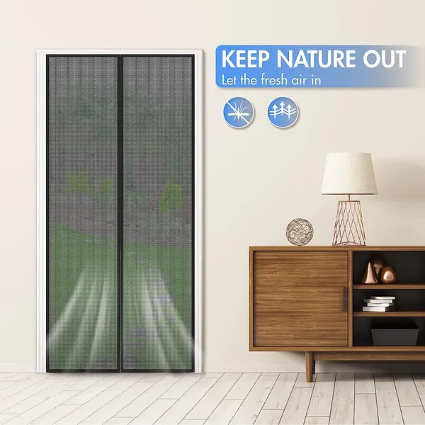 Fiberglass Magnetic Screen Door With Magnets