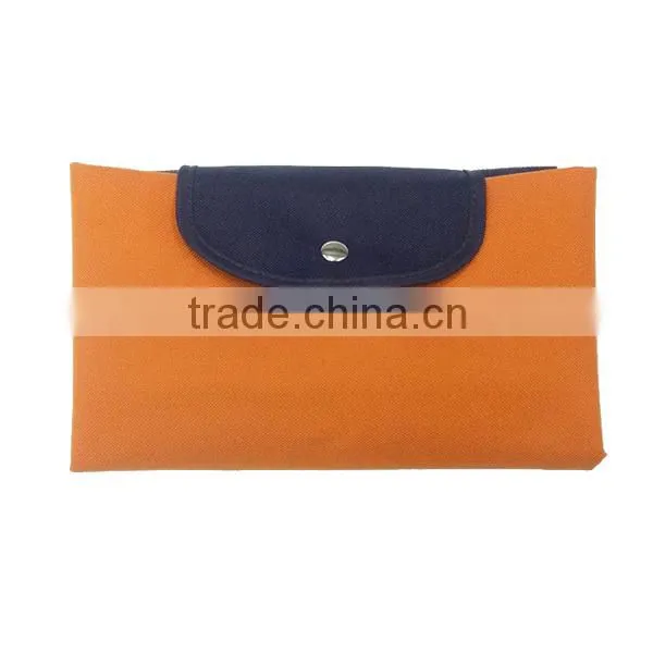 Orange Polyester Folding/Foldable Shopping Bag photo-6