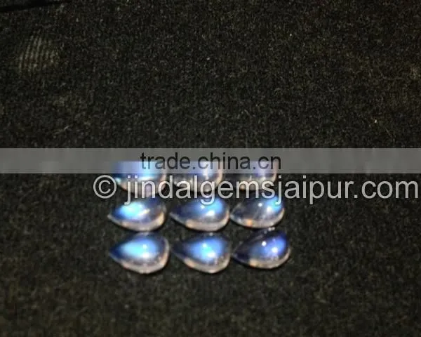 Wholesale AAA Quality Loose Gemstone Rainbow Moonstone Smooth Pear Cabochon photo-3