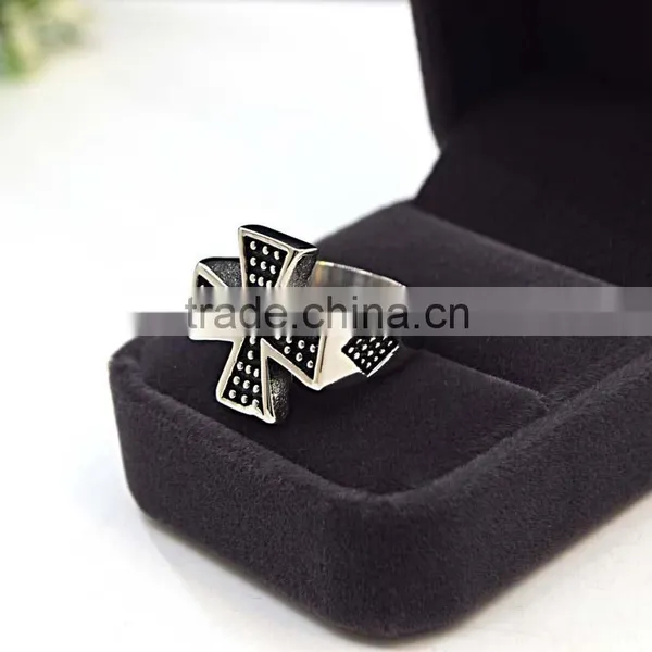 New Design Cross Shape Stainless Steel Mens Finger Ring Supplier's Choice photo-5