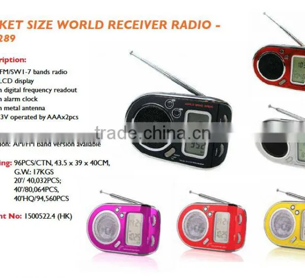 Factory Price Deluxe Multiband AM FM SW Personal Portable Radio photo-2