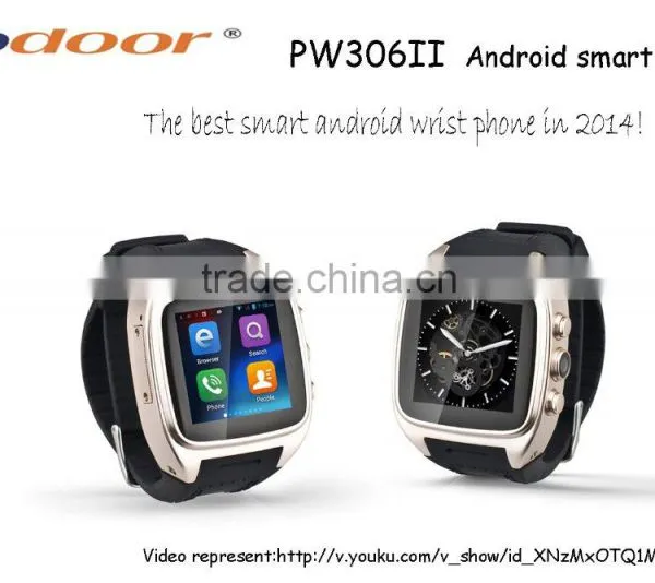 Smart Watch Mobile Phone PW 308. Android Unlocked Cellphone Watch Round Dial Metal Wristwatch photo-3