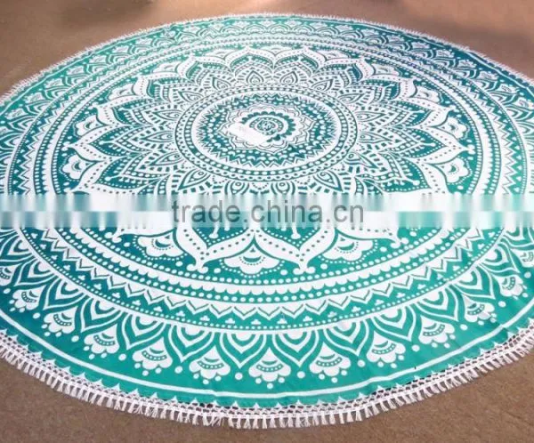 High Quality Mandala Round Beach Towel With Tassel photo-5