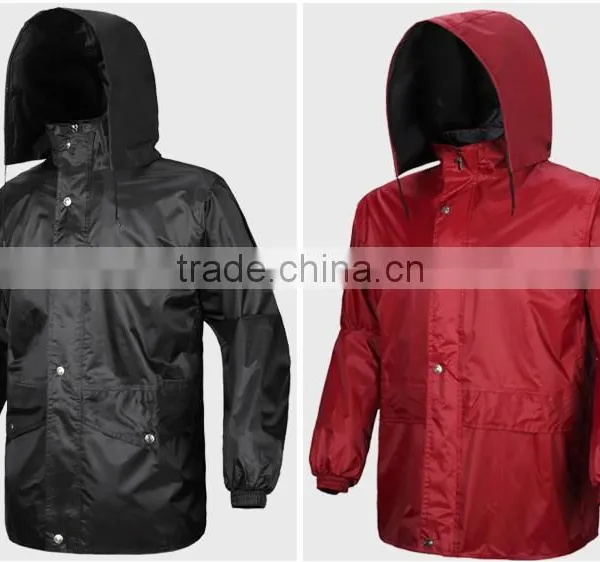 2016 Factory Supply PVC Unisex Short Bike Raincoat With Hood