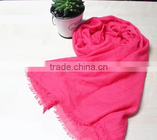 Fashionable Pure Color Cotton Long Scarf Scarf India