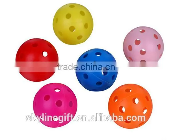 PP/PE/EVA Plastic Sports Ball, Wiffle Sports Ball With Hole for Promotional photo-6