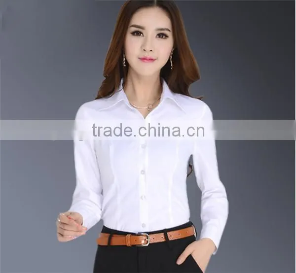 New Pattern Long Sleeve Office Wear Shirts for Women photo-5