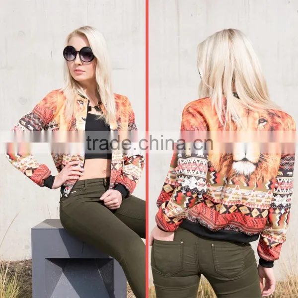 3D Emoji Printing Hot Fashion Girl Emoji Bomber-jacket Little Moq to Custom photo-2