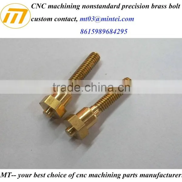 Customized CNC Machining Gold Plated Brass 3604 Standoff photo-3