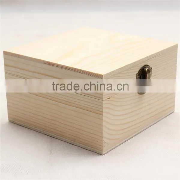Custom Unfinished Pine Wood Gift Box photo-5