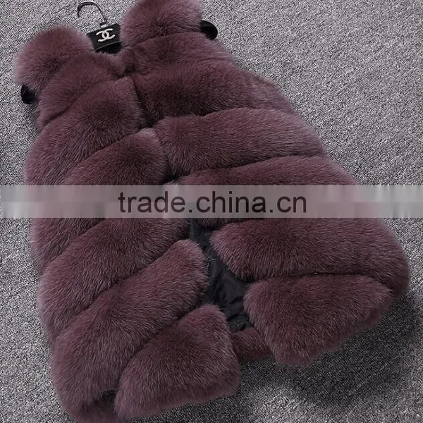 Unique Design Fashion Knitted Short Fox Fur Vest With Price photo-5
