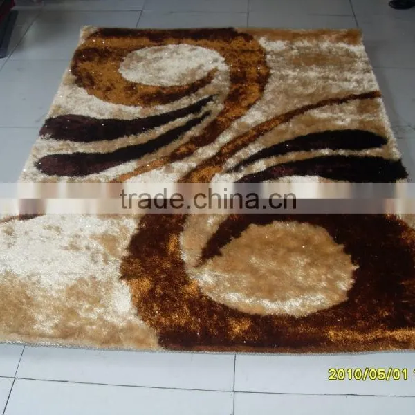 Polyester Shaggy Carpets Tile , Flooring Mat /rug photo-5