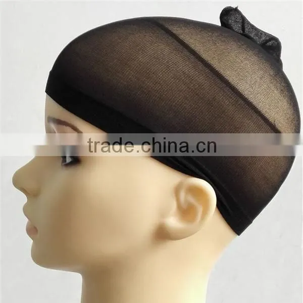 Real Hair Wigs Stocking Cap Weaving Mesh Net Fishnet Elastic Liner Black photo-3