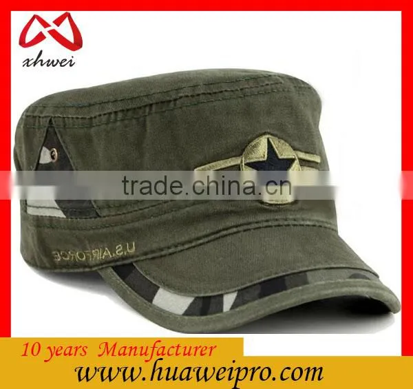 China Headwear Oem Adjustable Fitted Military Hats For Men Flat Top Snapback Cotton Caps For Man photo-2