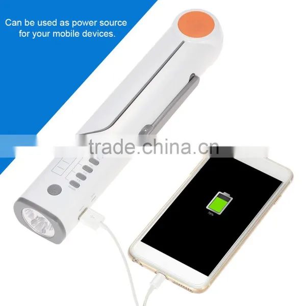 Solar Power/Hand Crank/Adapter LED Desk Light Charger for Mobile Phone With AM/FM Radio Blink Siren FunctionTable Lamp photo-5