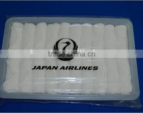 Wholesale China Airplane Terry 10x10 Cotton Airline Hot Cold Wet Towel / Refreshing Towel photo-4
