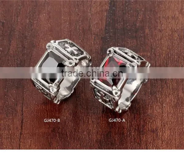 Zircon Jewelry for Men Popular 2016 Stainless Steel Middle Finger Ring photo-2