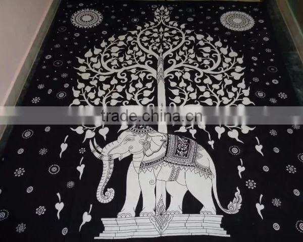 Elephant Tree of Life Bedsheets Tapestry New photo-6
