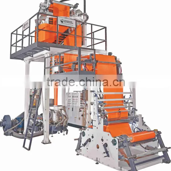 THREE LAYER A-B-A TYPE BLOWN FILM PLANT WITH TWO EXTRUDERS