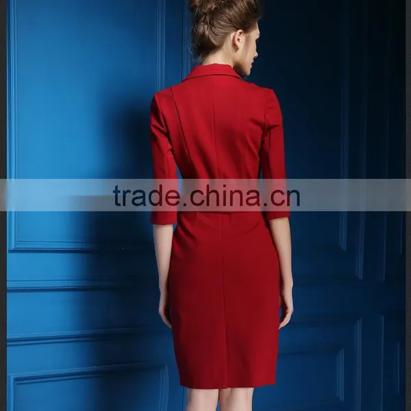 Latest Fashion Model Noble Red Dresses Latest Fashion Office Dress Slip in Fashion Show photo-2