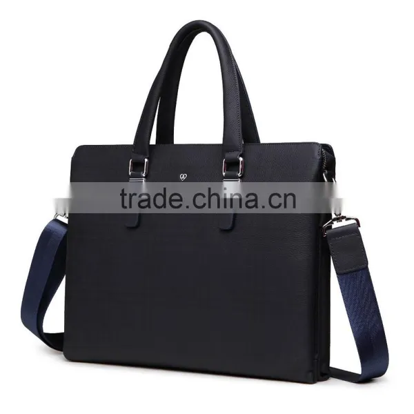 2016 Multifunction Men's Shoulder Bag Documents Bag Leather Briefcase photo-2
