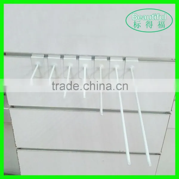 Supermarket Metal Powder White Display Hook for Slating