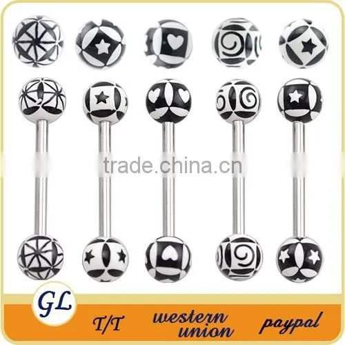 TR01034 Tongue Barbell Colored Jewelry for Tongue Piercing