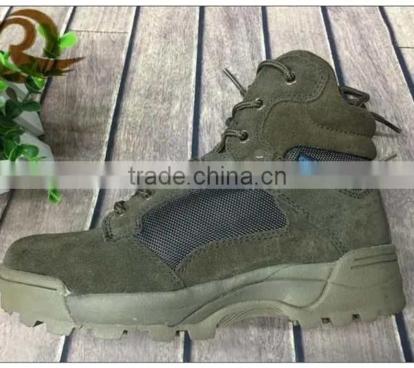 Wholesale Leather Khaki Outdoor Waterproof Ankle Army Military Tactical Boots photo-3