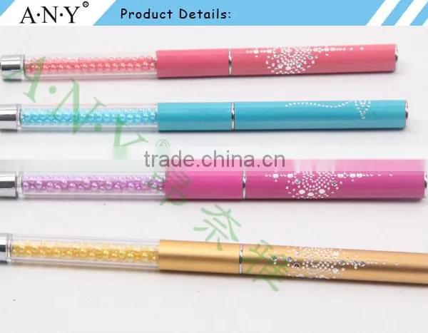 ANY Nail Art Design Care Nylon Hair French Manicure Nail Brush Gold Handle photo-5