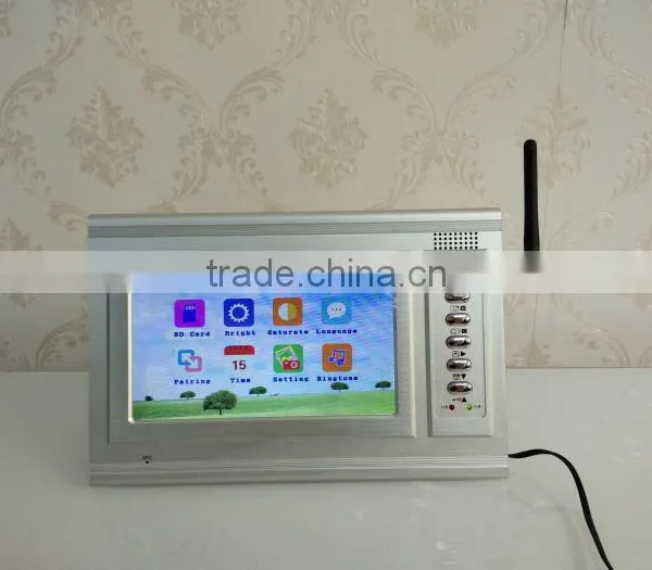 Access Control System 2.4Ghz 7inch TFT LCD Screen Wireless Video Doorbell Intercom for Apartment Touch Key photo-3