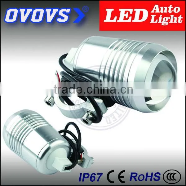 Ovovs Top Quality 12W Silver C-ree Led Motorcycles Lamp 12V With Spot Light photo-2