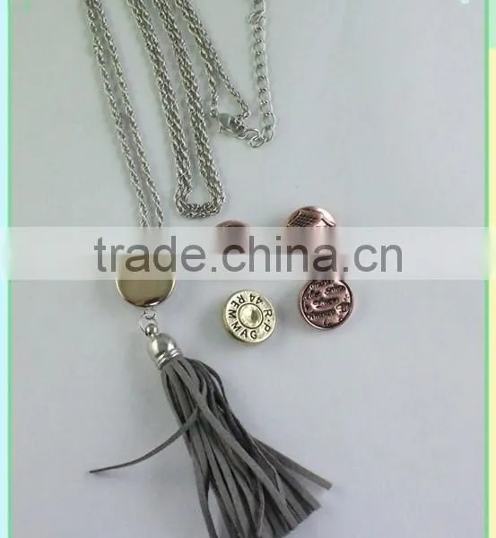 Custom Made Jewelry Changeable Snap Buttons Necklace Diy Sanp Necklace photo-2
