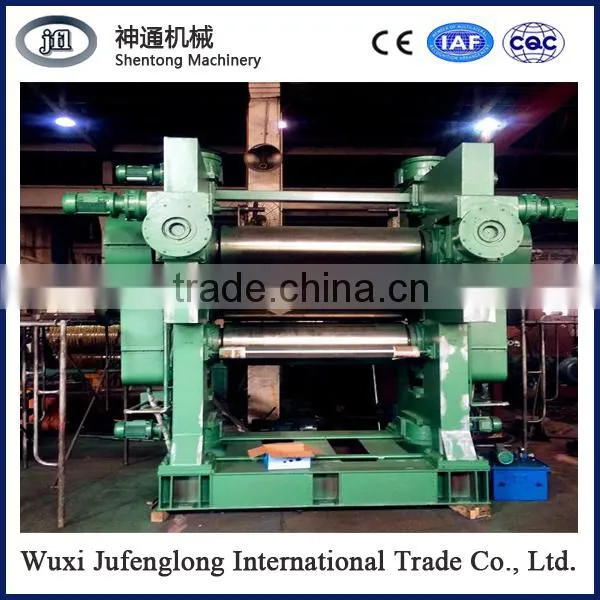 XY-4F400 Rubber Sheet Four-roll Calender Factory, Roll Calender for Artificial Leather Line photo-2
