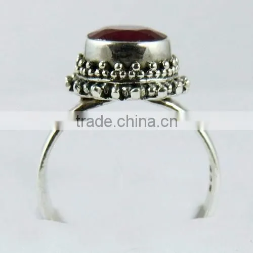 Paradise !! Ruby 925 Sterling Silver Ring, Gemstone Silver Jewellery, Handmade Silver Jewellery photo-6