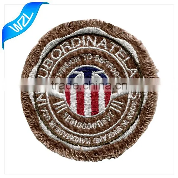 Rough selvedge clothing patch/ Vintage jeans embroidery patch