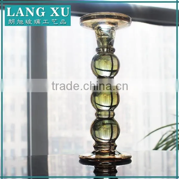 Trade Assurance Crystal Gold Candle Holder Centerpieces photo-2