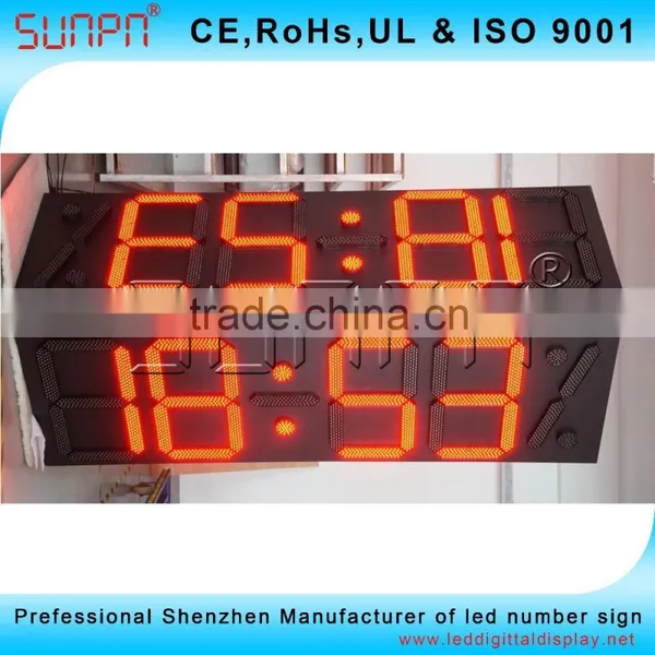 Australia 20 Inch 4 Digits Outdoor Led Clock /time/date /temperature Sign photo-4