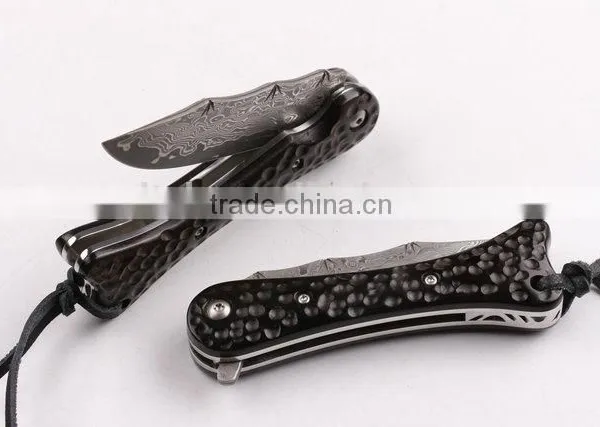 OEM Damascus Steel Blade Hunting Knife With G10 Handle photo-4