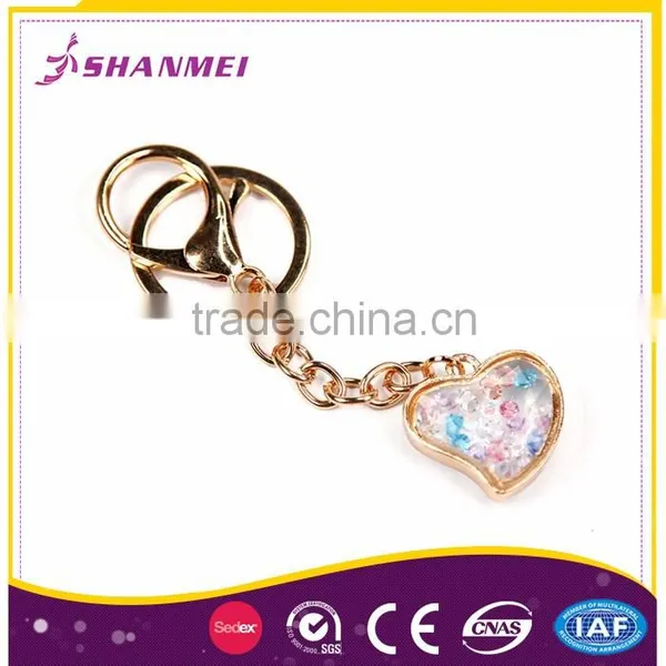 Low Price Frame Alloy Wholesale Heart Shaped Colorful Key Chain photo-3