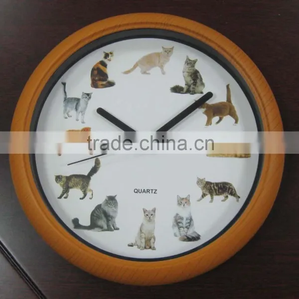 Hot Selling 10 Inch Musical Wall Clock With Animal Sound photo-3