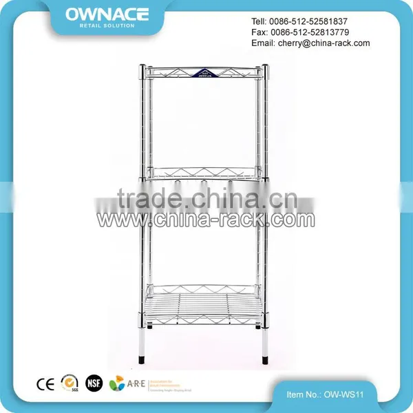 Adjustable Layers Light Duty Chrome Wire Shelving Rack photo-2