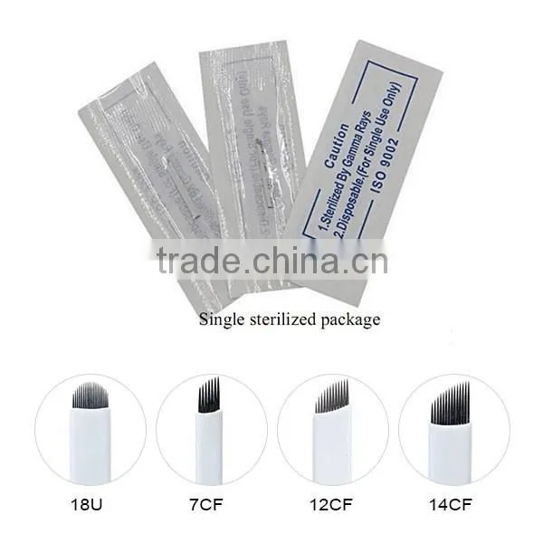 Professional Eyebrow Semi Permanent Makeup Needles MOQ 100pcs