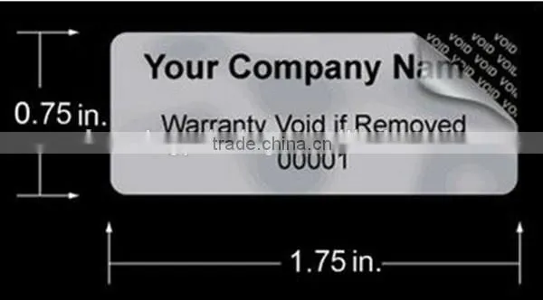 Books Label Sticker Tamper Evident Security Asset Label Sticker for Tracking photo-4