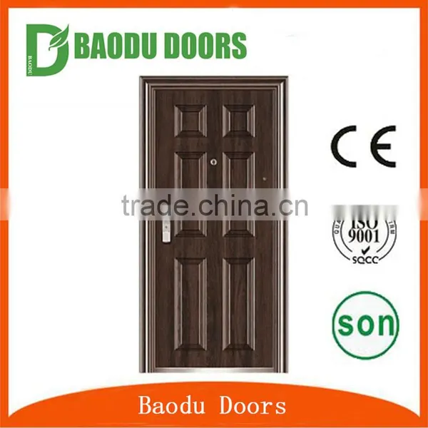 High Quality Fabricated Steel Door Cheap Exterior Steel Clad Door photo-6