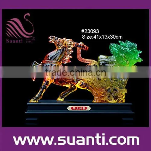 Crystal Horse Polyresin Statue