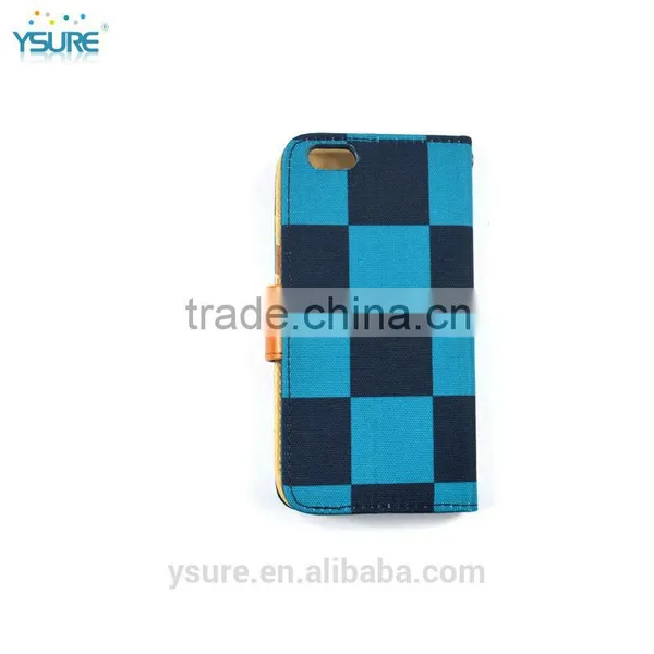 Blue Chess Pattern Fabric Wallet Leather Phone Case For ZTE Grand X Max+ With PVC ID and Credit Card Slots photo-3