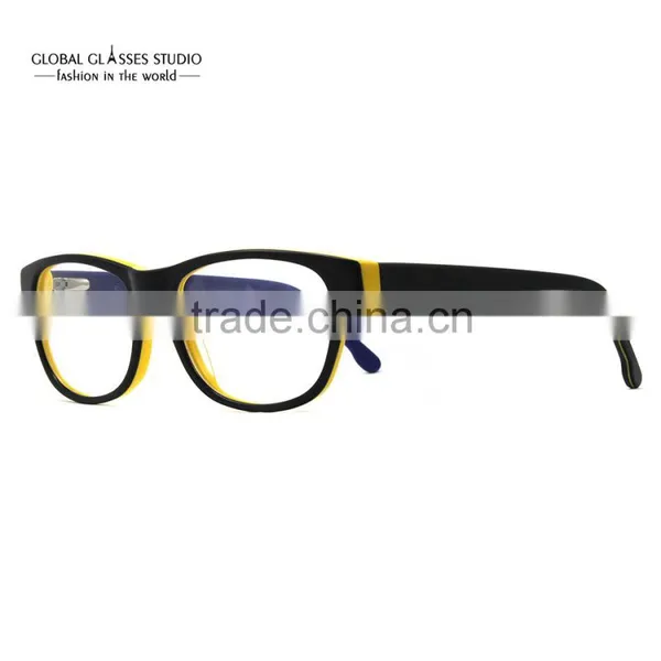 New Colorful Young Cool Unisex Squared Fashion Design Glasses Frame Clean Lens Acetate Eyeglasses Optical Eyewear 51BG24011 photo-6